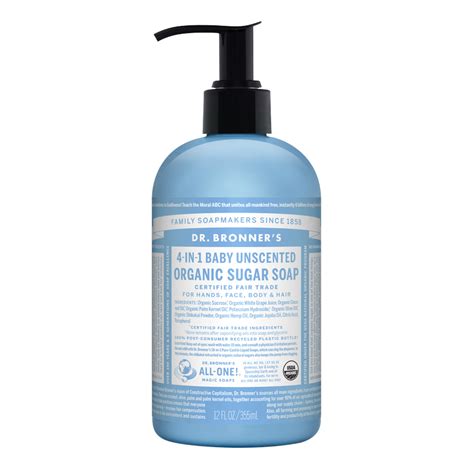 Bronner's soap is classic, we really mean it—the family has been in business for. Organic Sugar Unscented Baby Pump Soap - 12 fl. oz (355 ml)