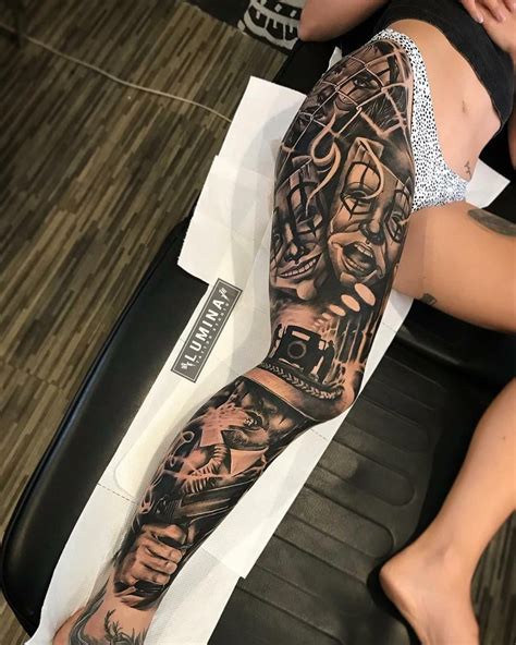 Full Sleeve Tattoos With Meaning Fullsleevetattoos Leg Tattoos Women Full Leg Tattoos Leg