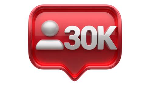 30k Followers Icon 3d Png Transparent Background Free Download Total