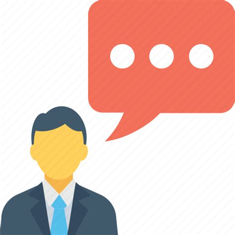 Person Speaking Speech Bubble Talking User Icon Download On