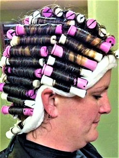 Curly Mohawk Perm Rods Permed Hairstyles Curlers Professional