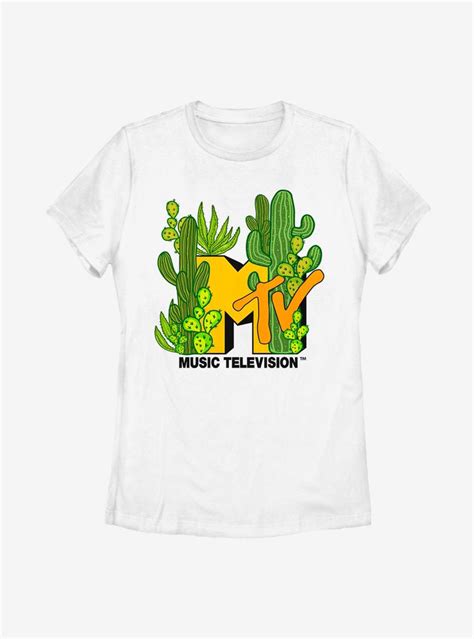 Mtv Cacti Galore Womens T Shirt Logo Graphic Graphic Tees Mtv Logo