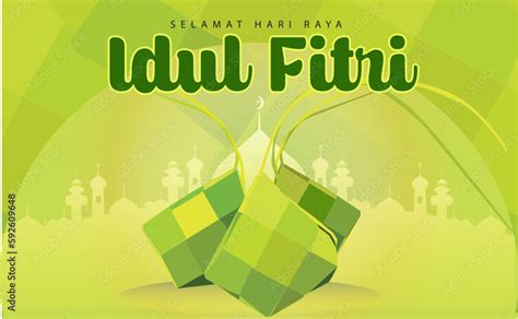Vector Ketupat Kupat Illustration Symbol Of Celebrating Happy Idul