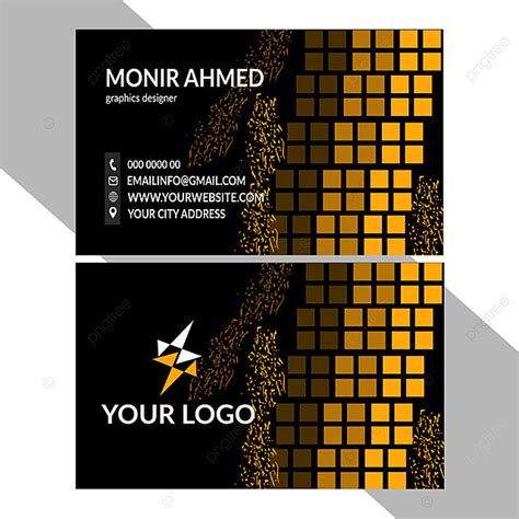 Black Business Card Design Template Template Download On Pngtree