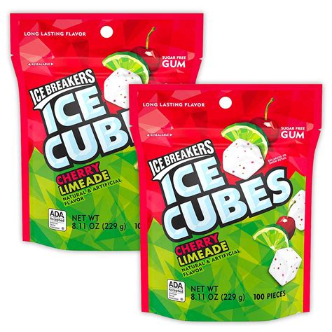 Ice Breakers Ice Cube Gum 2 Paquetes De 100 Piezas Goma De Mascar