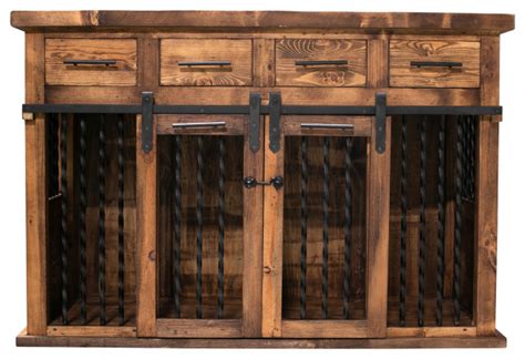 Ruff Ryder Dog Kennel Buffet Rustic Dog Kennels And Crates By