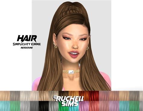 Sims 4 Hair Simpliciaty Kimmie Retexture At Ruchell Sims Mod Hair