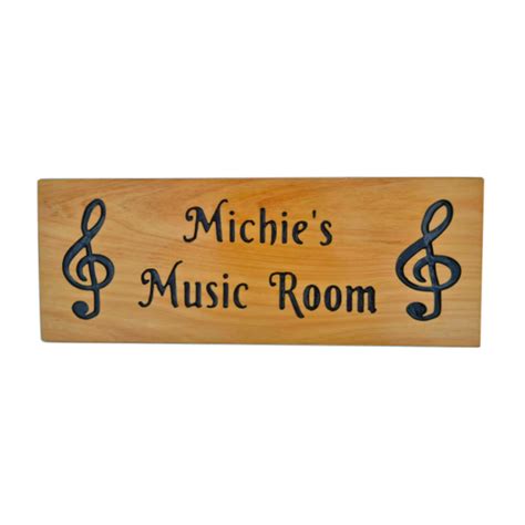 Macrocarpa Michies Music Room Sign