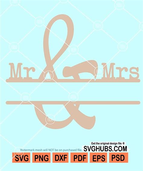 Wedding Split Monogram Svg Wedding T Shirt Svg Mr And Mrs Split
