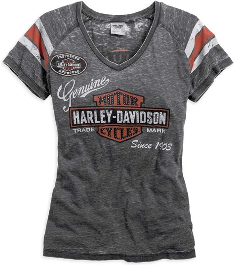 Harley Davidson Genuine Oil Can Burnout Tee Damen T Shirt Vw