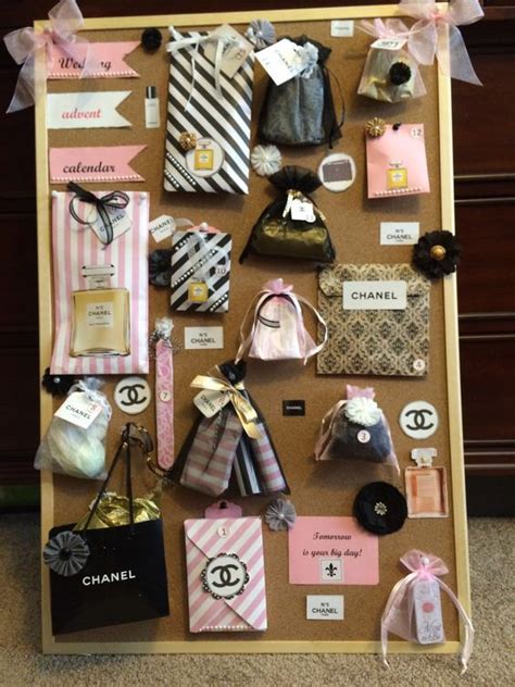 This is a brilliant idea to send a wedding invitation inside an old metal film canister. Wedding Advent Calendar Gift Ideas : Black White Pink Gold ...