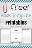 Free Book Template Printables - Rachel K Tutoring Blog | Book writing ...