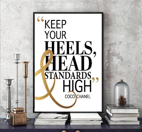 Fashion Quote Keep Your Heels Head Standards High Art Print Fashion Quotes Quotes High Art