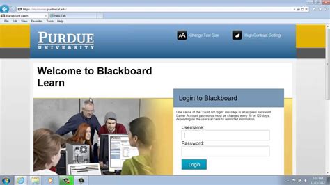 Blackboard Learn Student Tutorial Logging In To Blackboard Learn