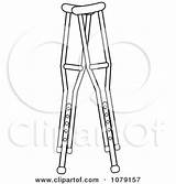 Crutches Clipart Outlined Pair Medical Illustration Royalty Pams Vector Crutch 2021 Emergency Clipground Clipartof sketch template