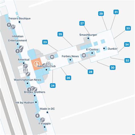 Reagan National Airport Dca Main Terminal Map