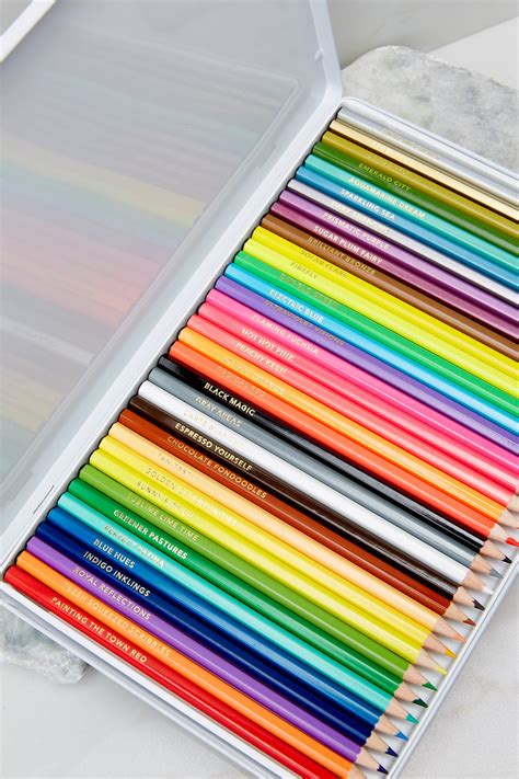 Colorful Pencils - 36 Deluxe Colored Pencils | Red Dress