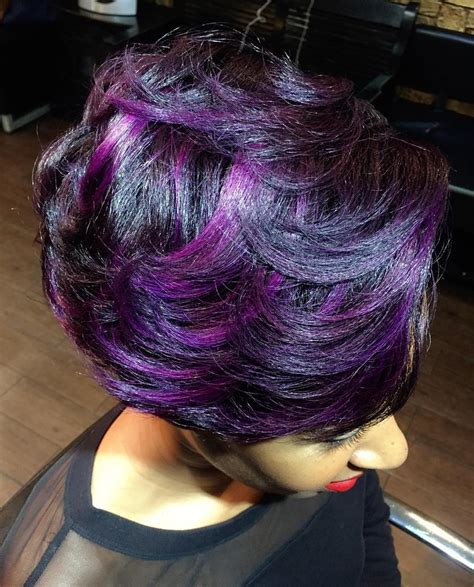 Love the hair colour ^w^. 40 Versatile Ideas of Purple Highlights for Blonde, Brown ...