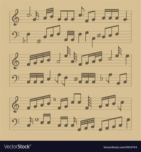 Music Note Sheet Pattern Royalty Free Vector Image