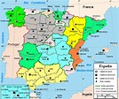 Mapa de España Politico con comunidades y provincias | Descargar e ...