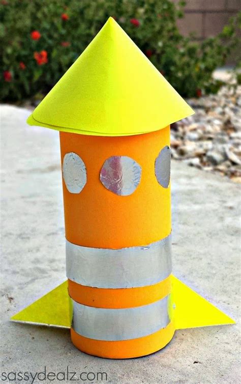 10 Cardboard Roll Crafts Including A Loo Roll Rocket Competition