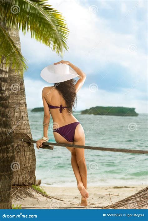 Woman Enjoying Blue Sea Vacation Stock Photo Image Of Lifestyle