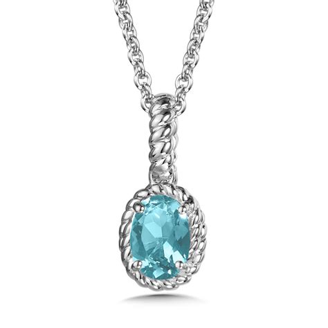 Sterling Silver Aquamarine Pendant The Gold Mine Fine Jewelry And Gifts