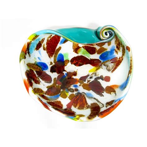 Mid Century Modern Multi Color Murano Art Glass Bowl Chairish