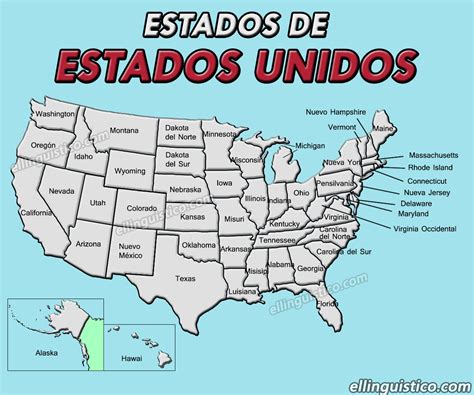 lista 105 foto mapa de estados unidos con nombres y capitales para imprimir lleno