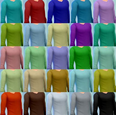 Fake Undershirts For Male By Moznoz Sims 4 Male Clothes