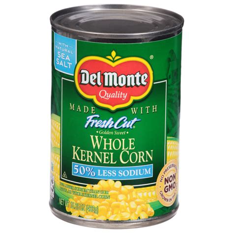 Save On Del Monte Fresh Cut Whole Kernel Corn With Sea Salt Less