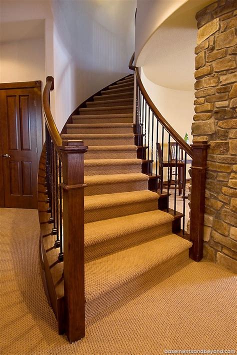 Curved Staircase Basement Award Winning Luxury Basement In Parker