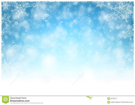 Christmas Winter Frame Illustration Christmas White Blue Empty