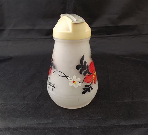 Hazel Atlas Gay Fad Hand Painted Syrup Pitcher Please View Etsy