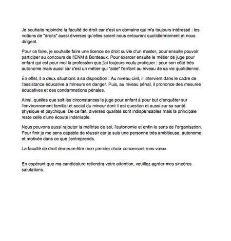 Exemple de lettre de motivation parcoursup laboitecv.fr