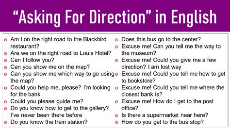 How To Ask For Directions In English 50 Ways To Ask EngDic