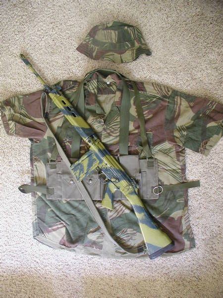 Rhodesian Fn Fal On Rhodesian Camo Uniform Painted Guns Pinterest