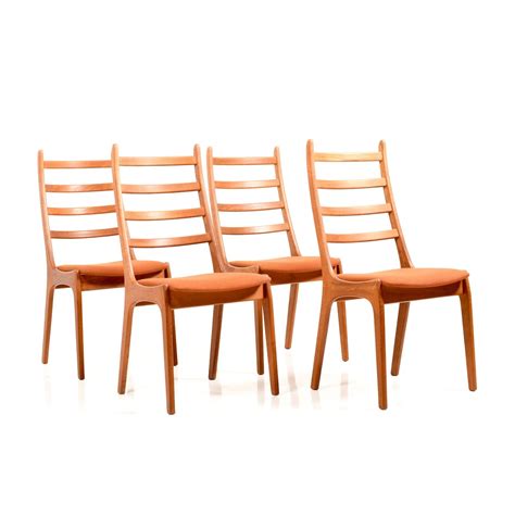Set Of 4 Kai Kristiansen Dining Chairs In Teak 1960s 104170