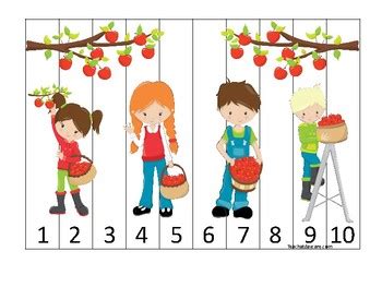 For example there is a picture of a whale. Apples themed 1-10 Number Sequence Puzzle Game. Printable ...