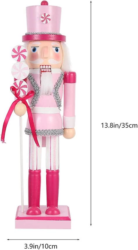 Christmas Nutcracker Figures Wooden Pink Nutcracker Soldier Nutcracker