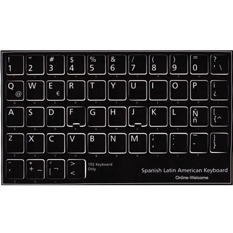 Spanish Latin American Keyboard Sticker Black Pc Online