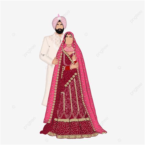 Punjabi Couples Punjabi Couple Reception Couples Wedding Couples Png