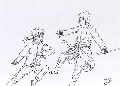 Encrage Naruto Vs Sasuke By Oshiyo Natakagi On Deviantart