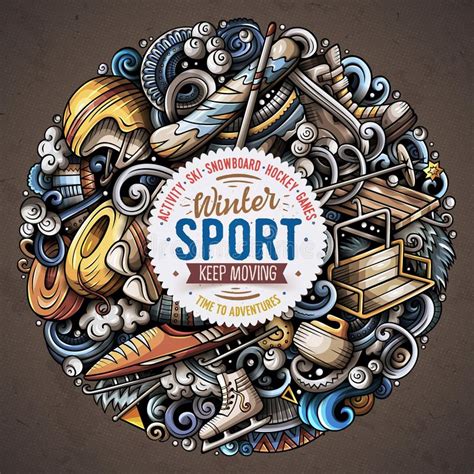 Shop affordable wall art to hang in dorms, bedrooms, offices, or anywhere blank walls aren't welcome. Winter Sports Hand Drawn Vector Doodles Illustration. Ski ...