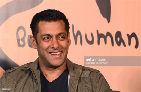 Bollywood Film Actor Salman Khan Smiles During The Launch Of His