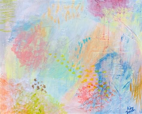 Large Abstract Painting Happy Abstract Painting Bright Etsy