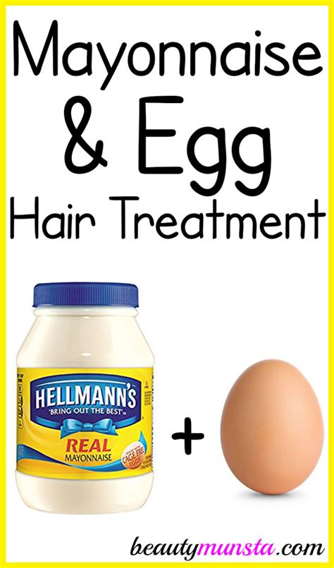 All egg whites is for oily hair & promotes healthy bacteria on your scalp. Mayonnaise and Egg Treatment for Hair - beautymunsta ...