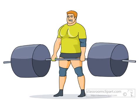 Weightlifting Clipart Man Lifting Heavy Weight Classroom Clipart