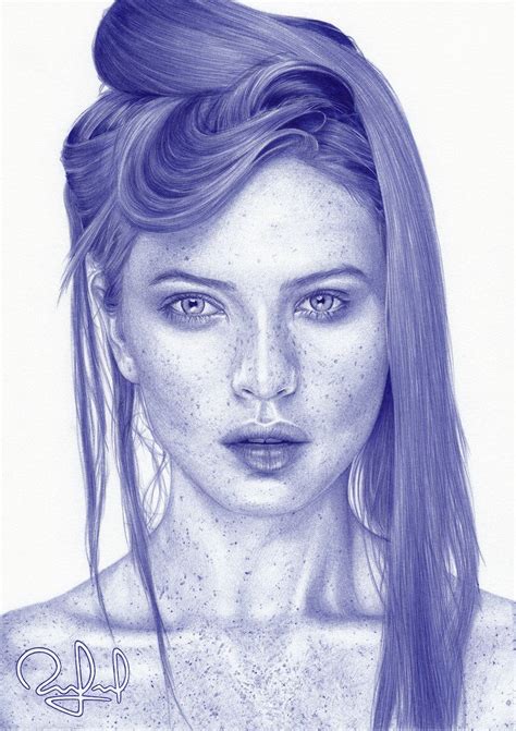 20 Unbelievable Photorealistic Portraits Drawn With A Ballpoint Pen Ballpoint Pen Drawing