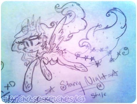 Starry Night Pony Old Sketch By Starchasesketches On Deviantart
